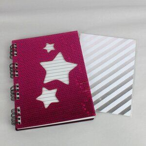 Set of 2 Notebooks Stencil Star Hardcover Journal